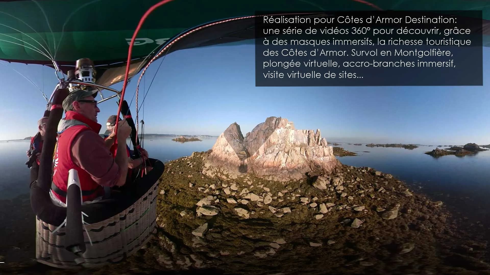 Les Côtes d'Armor en 360° depuis une montgolfière