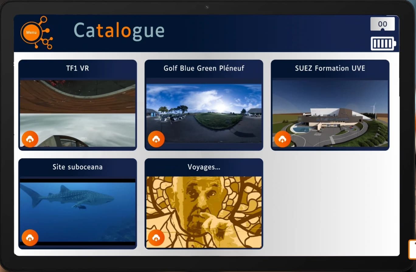 Guide easybox360 : mode d'emploi de l'app tablette de pilotage des casques VR