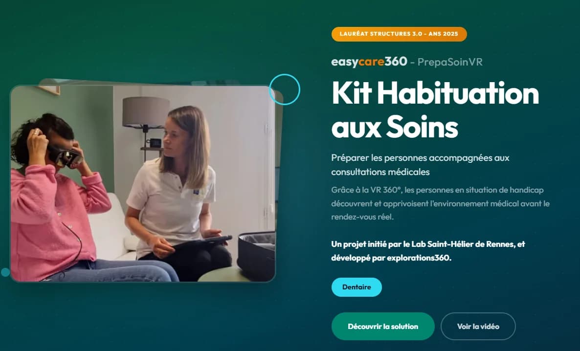 Découvrir easycare360 - habituation aux soins en VR
