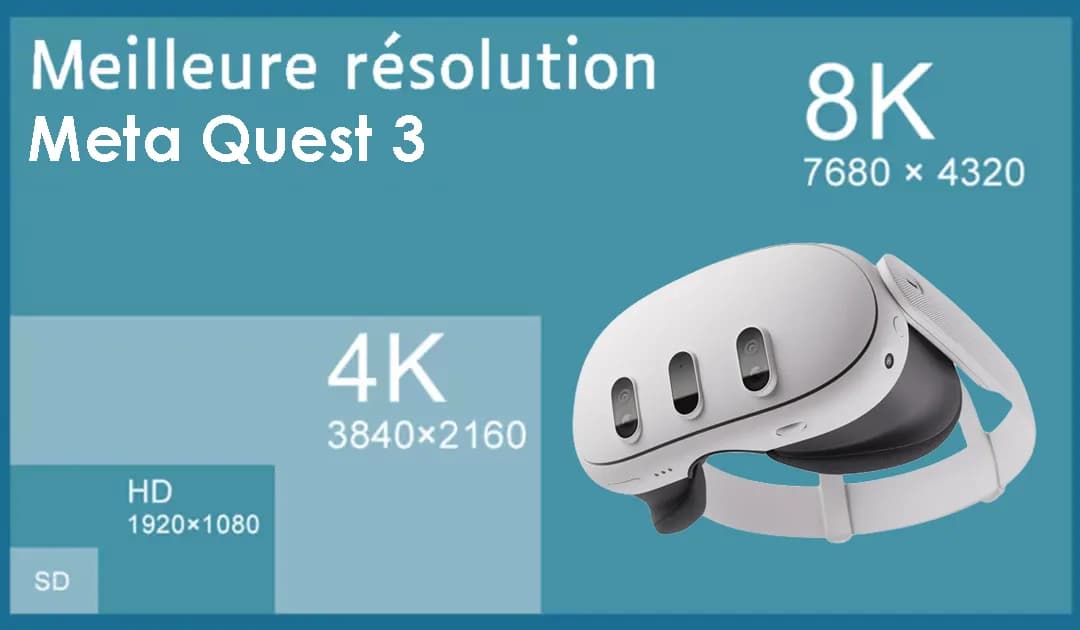 Meta Quest 3 : résolution et encodage vidéo 360° optimaux
