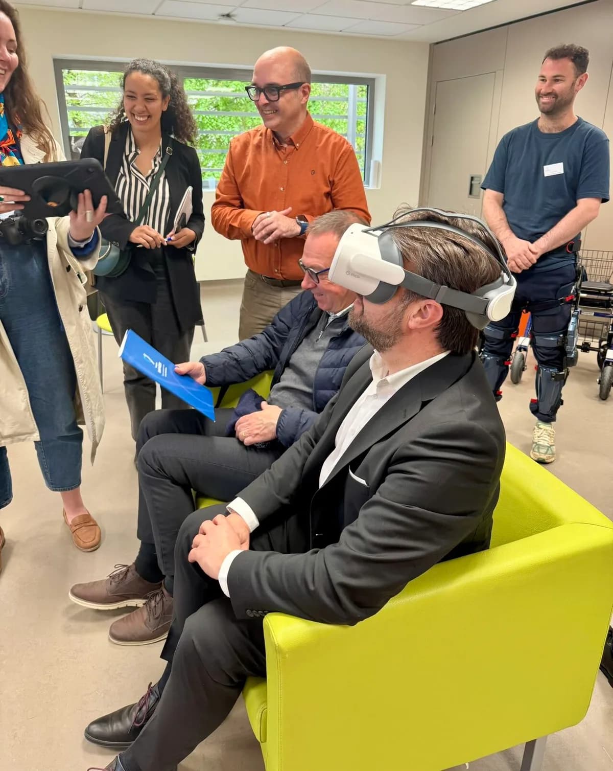 Démonstration easycare360 au Lab Saint-Hélier - casque VR habituation aux soins