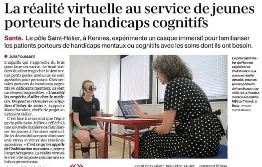 La réalité virtuelle au service de l'accès aux soins pour les personnes en situation de handicap