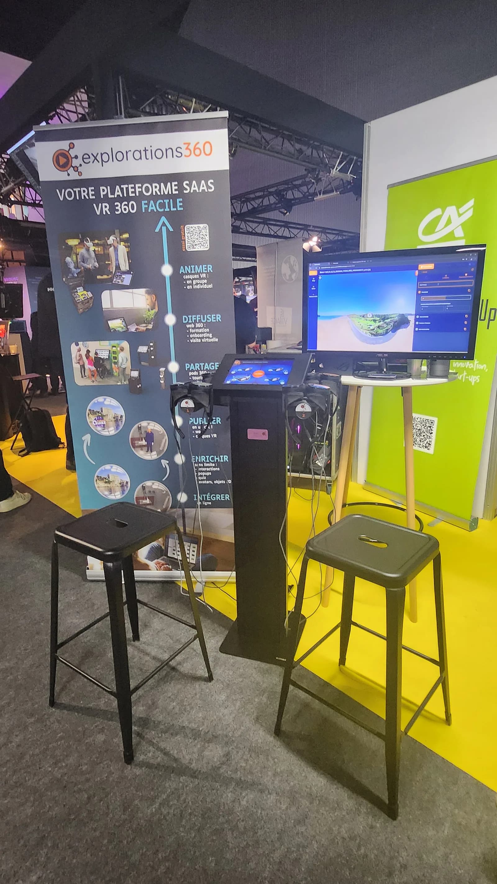 Borne VR sur stand professionnel - format compact