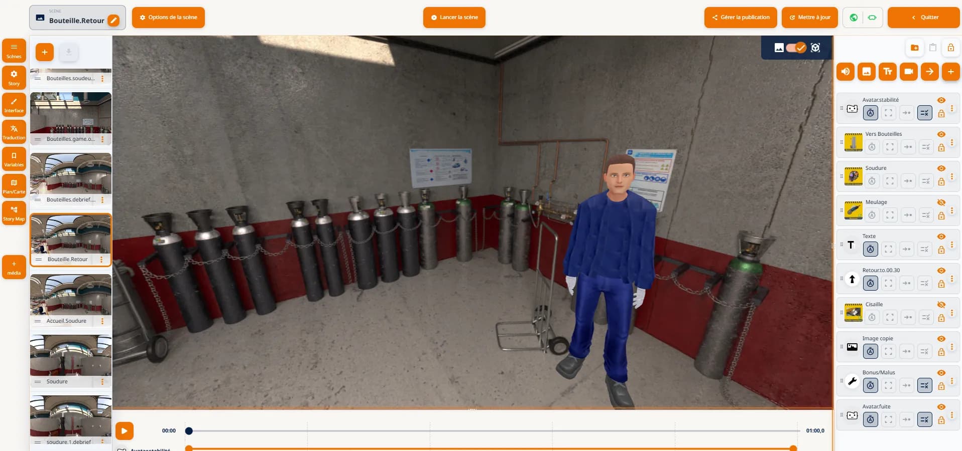 Formation sécurité en réalité virtuelle dans un environnement industriel