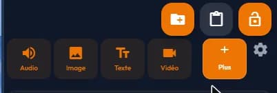 easystory360 event bar with the five quick-access entries and the Plus button