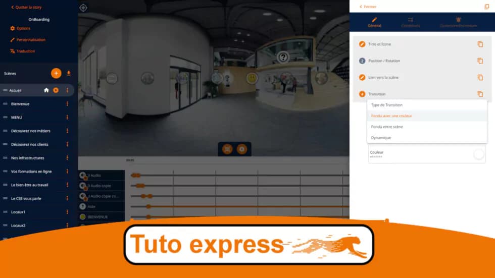 Scène 360 : créer un lien entre 2 scènes