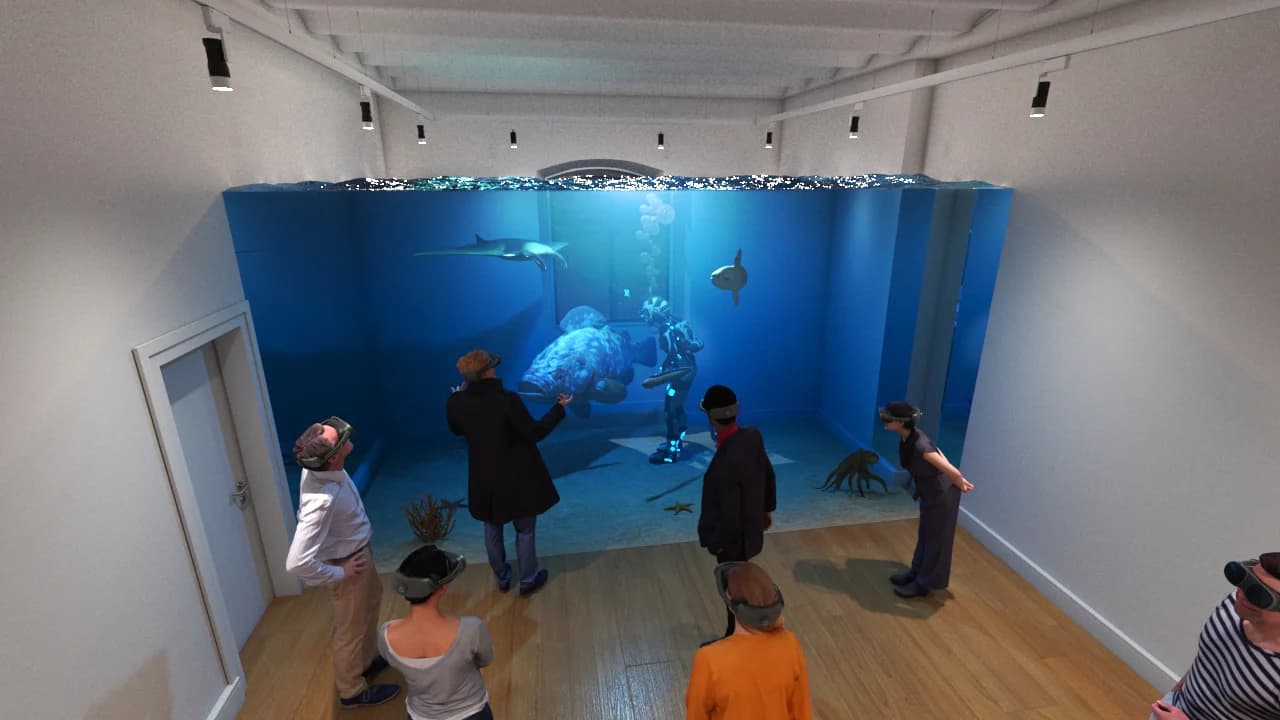 Expérience VR à l'Aquarium de Monaco - diffusion immersive easypop360