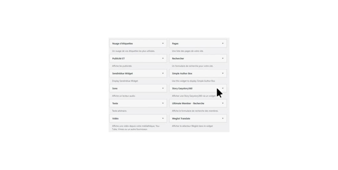 Widget Easystory360 pour WordPress