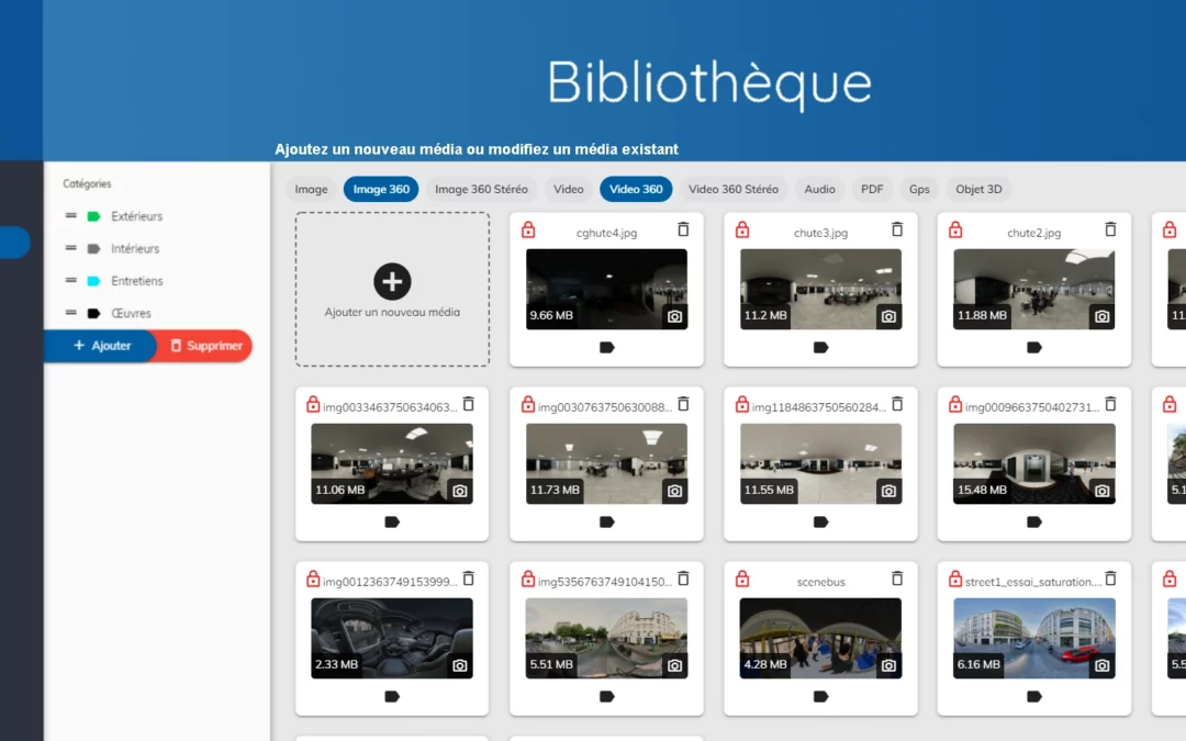 La page bibliothèque de easystory360